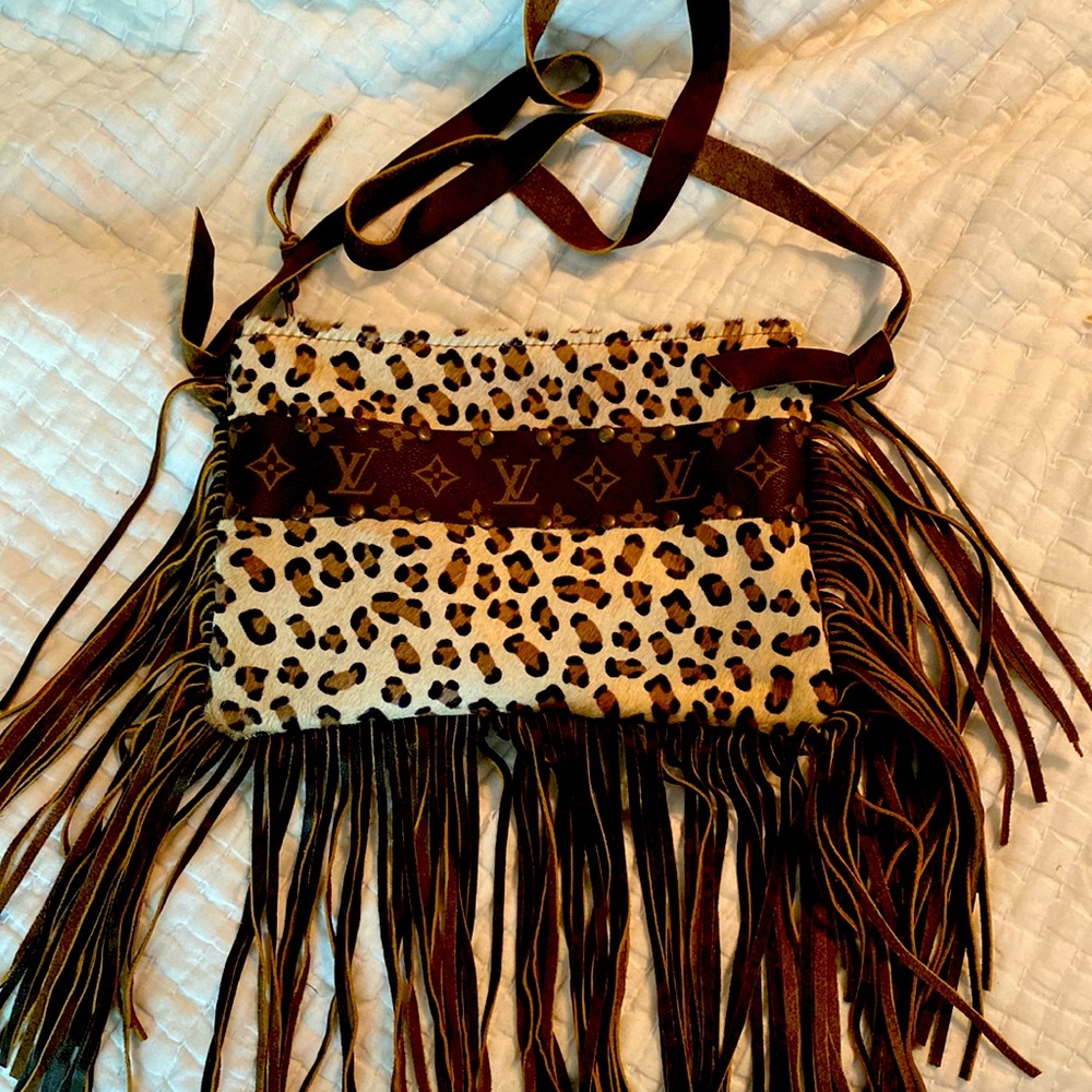 Vintage Boho Louis Vuitton cowhide leather  bag